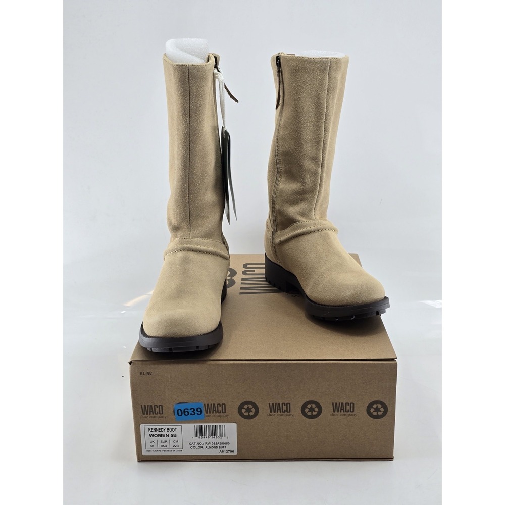 Revitalign Orthotic Water Repellent Suede‎ Mid Boots - Kennedy Size 5 B - Beige